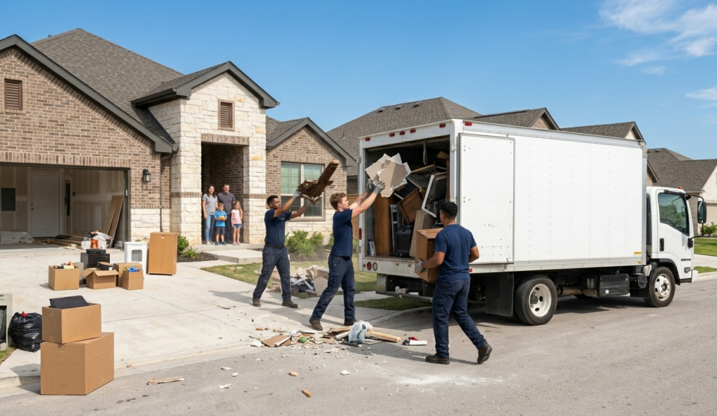 Fast junk hauling service in Kyle neighborhood