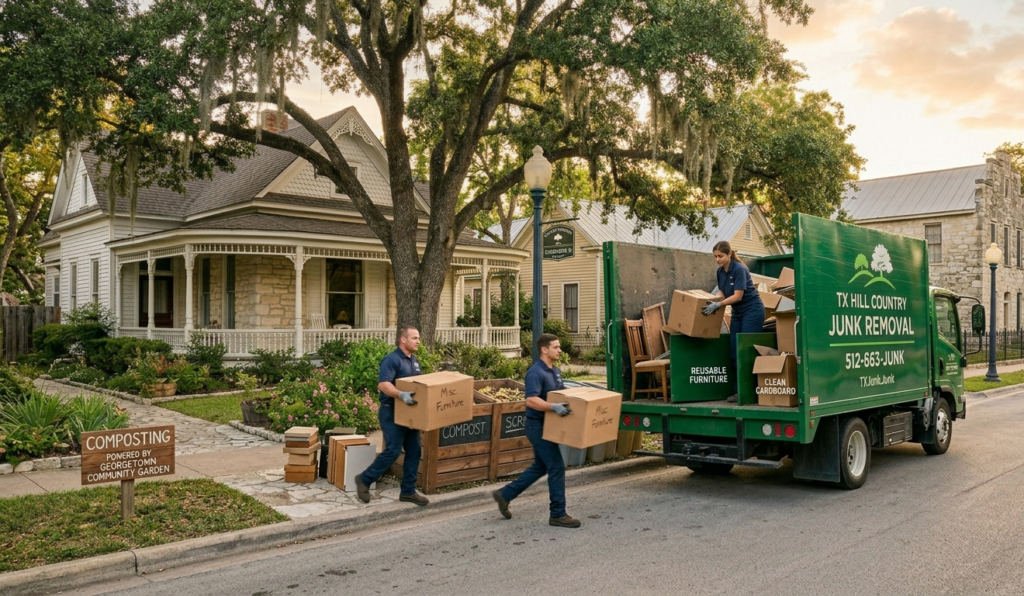 Junk removal service clearing clutter in Georgetown, TX