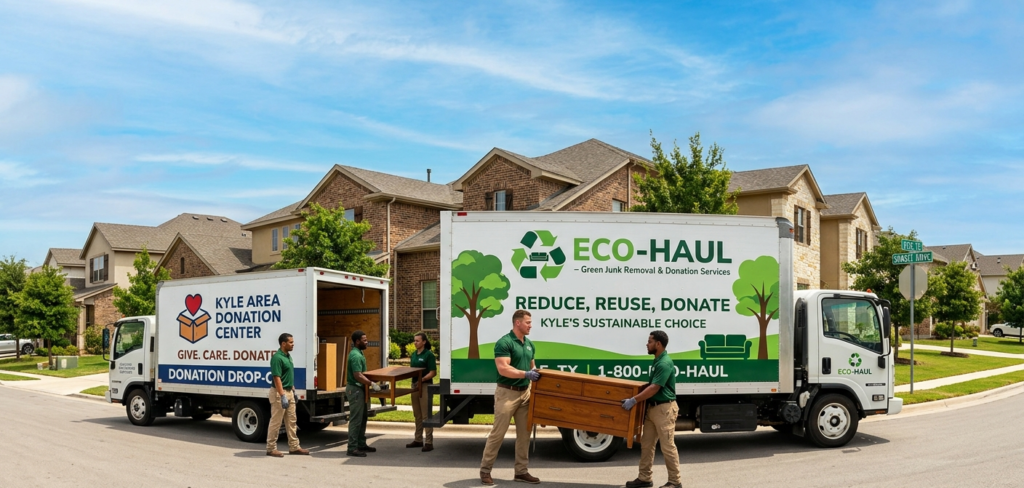 Crew removing household clutter in Kyle, TX