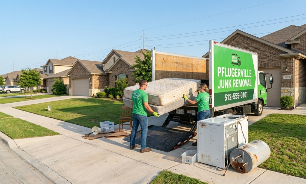 Reliable junk hauling service in Pflugerville neighborhood