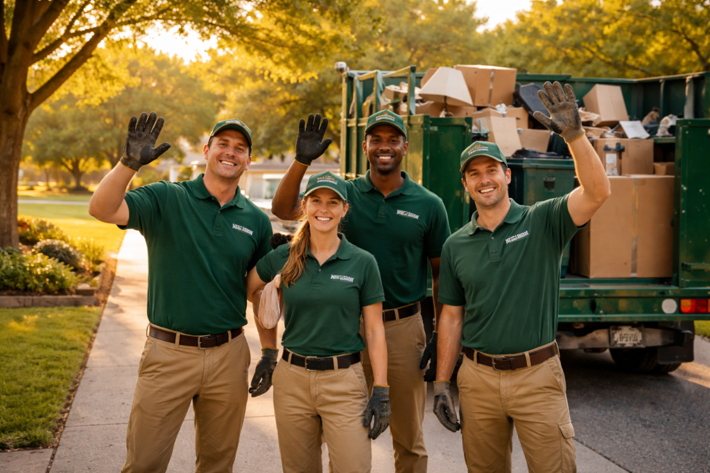 Fast junk hauling service in Cedar Park residential area