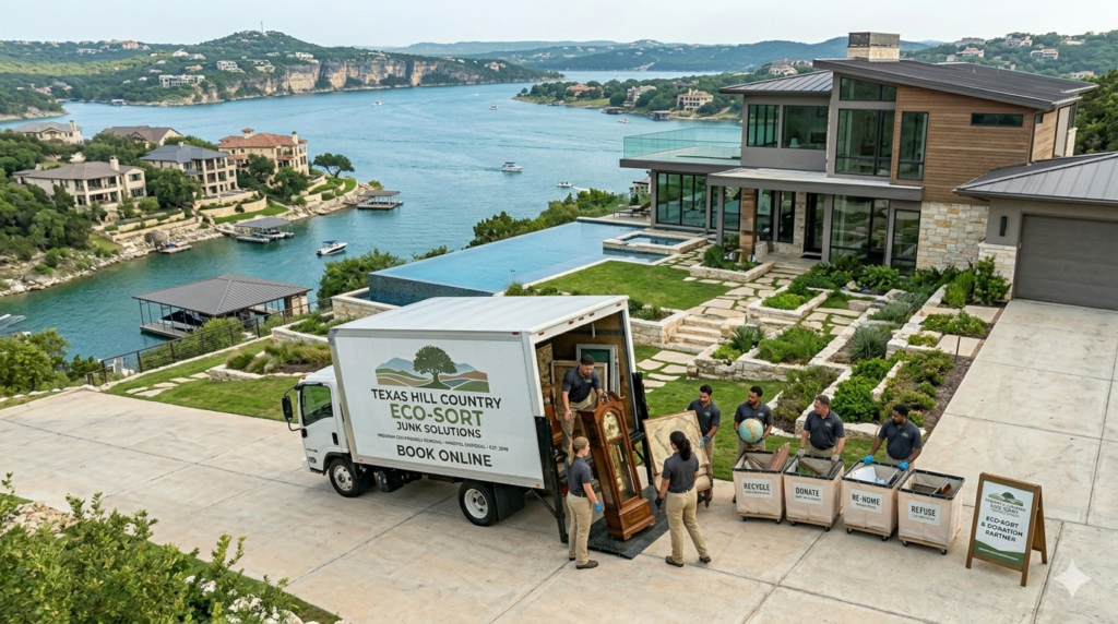 Professional junk hauling service in Lakeway area